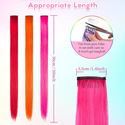 Colorful Clip In Hair Tinsel